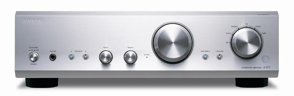 Onkyo Integrated Amplifier 85W+85W A-973(S) (Silver) Japan Import