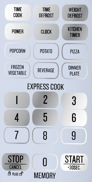 Bella 700-Watt Compact Microwave Oven, 0.7 Cubic Feet, White with Chrome