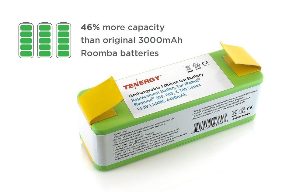 Tenergy Replacement Battery for iRobot R3 500, 600, 700 & 800 series 14.4V APS Battery N11