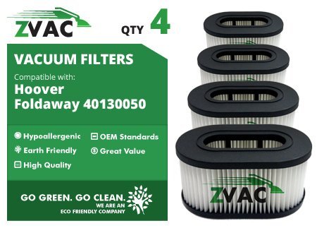 2 Hoover Part Number 40130050 Cartridge Filter Type 50 Fits Foldaway Model U5172-900 By ZVac N2