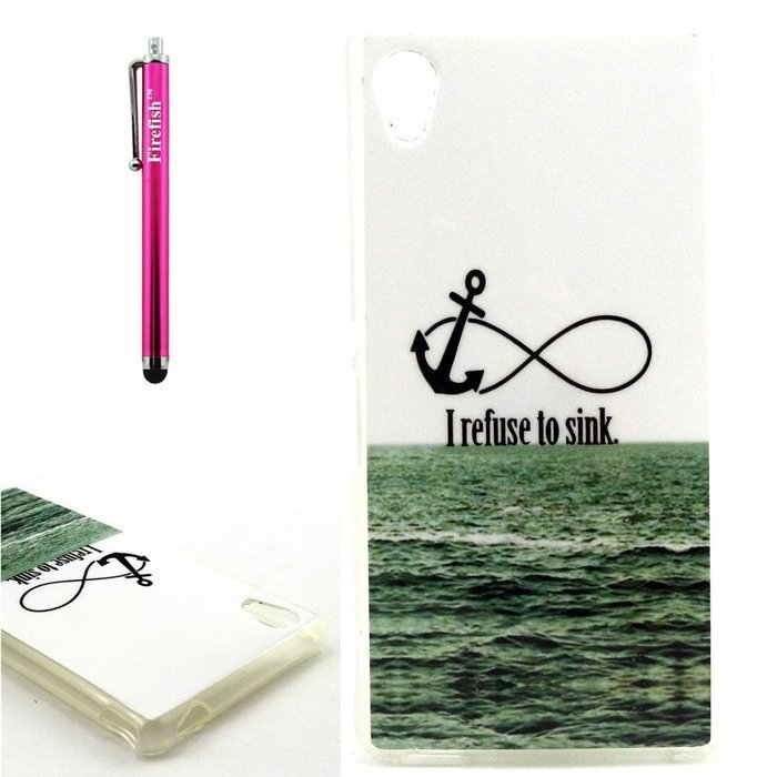 Xperia Z3 Case, Firefish [Shock Absorbent] [Slim Fit] [Anti Slip] Design Clear TPU Gel Silicone Soft Protective... N35