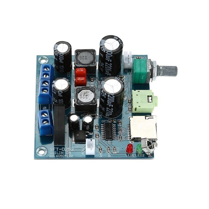 Andoer TS-25GFYK-A DC10-22V AC 10-16V 25W 2 / 20W 2 Bass Audio Speaker HIFI Digital Amplifier Board