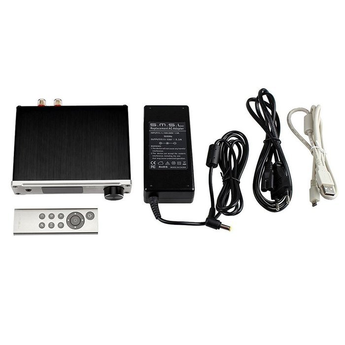 HONGYU SMSL Q5 Pro Stereo Remote Control HiFi Pure Digital Amplifier USB Coax Optic Input 192KHZ 44Bit Audio Power... N2