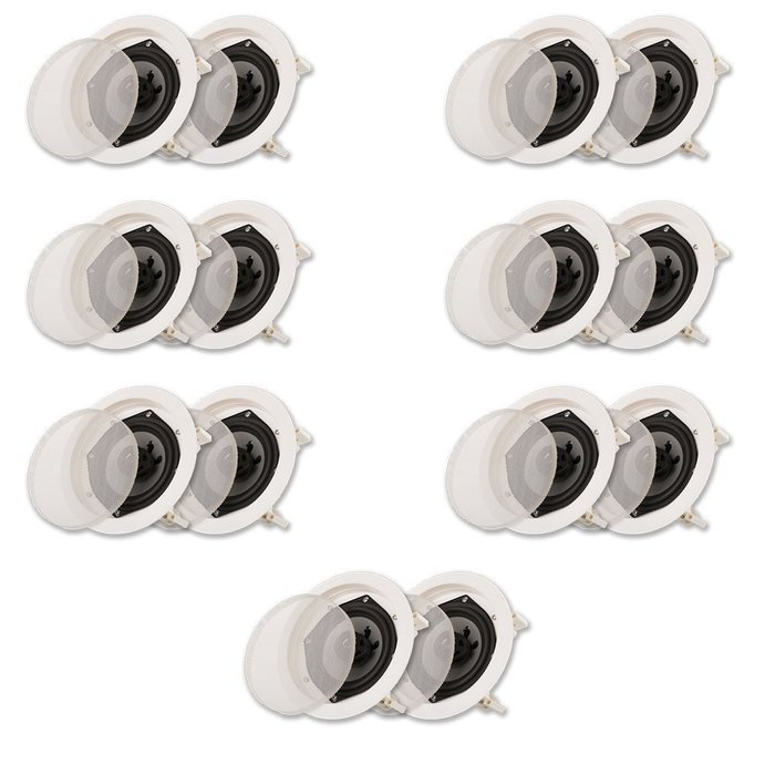 Acoustic Audio CS-IC52 In Ceiling Speaker 7 Pair Pack 2 Way Home Theater 2800 Watt New CS-IC52-7Pr