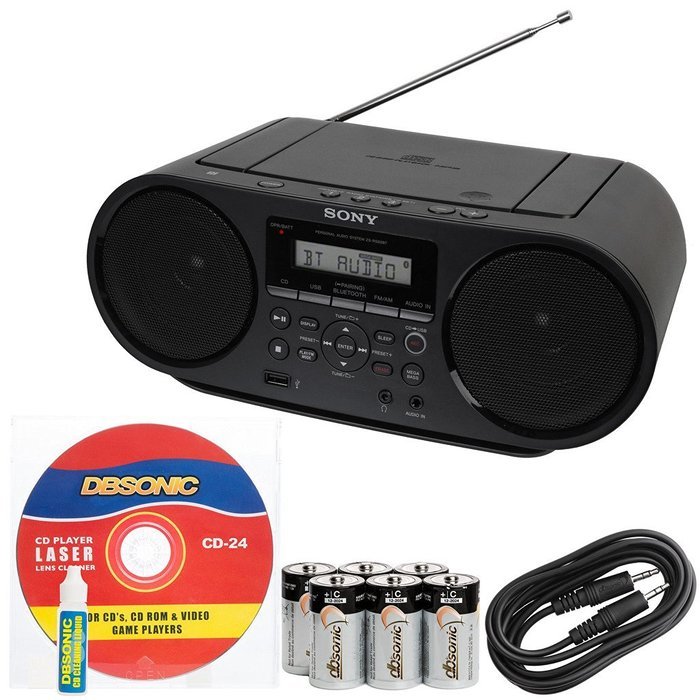 Sony Portable Mega Bass Stereo Boombox Sound System with NFC Wireless Bluetooth, USB Input, MP3 CD Player, AM/... N10