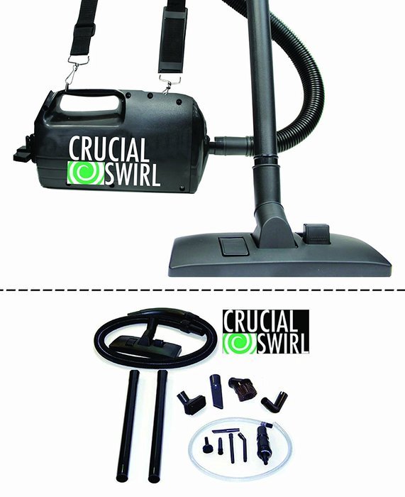 Crucial Swirl Powerful Handheld Portable Vacuum Cleaner, Includes Deluxe Cleaning Attachments & Micro Cleaning... N2