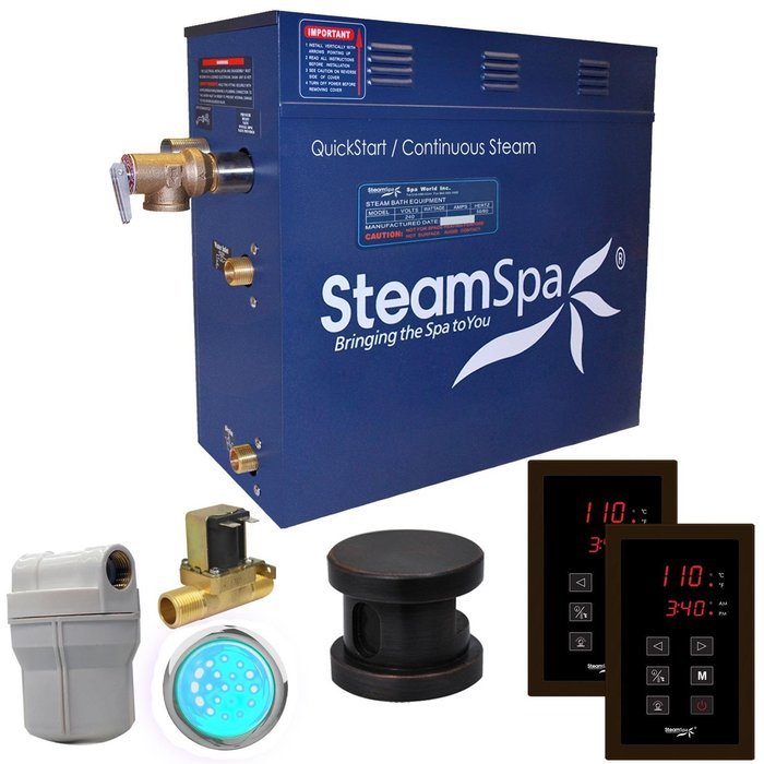 Steam Spa RYT1050BN-A Royal 10.5 KW Quick Start Acu-Steam Bath Generator Package with Built-In Auto Drain, Brushed... N2
