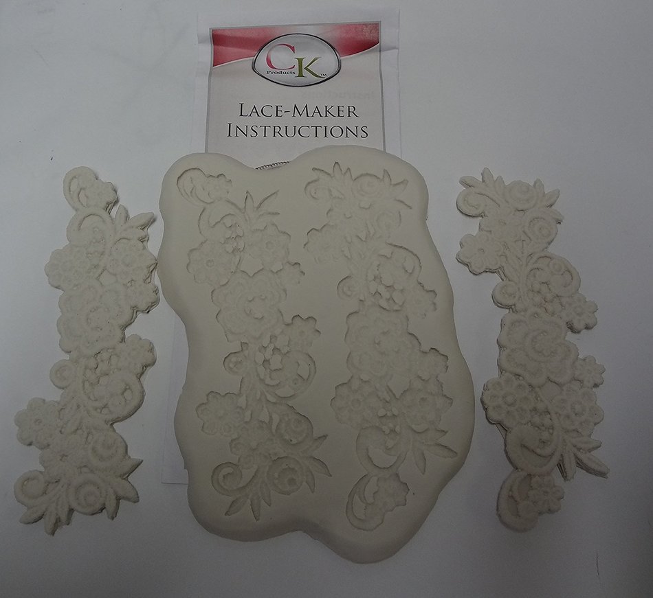 Silicone Mold - Flower With Scrolls Lace Mold Set