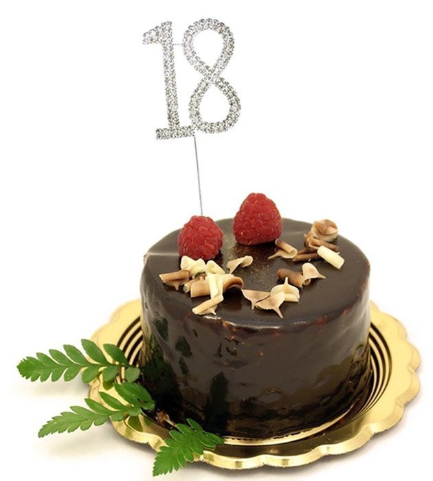 Zeroyoyo Cake Topper For 18th Wedding Anniversary/Birthday Party Decoration Tool N5