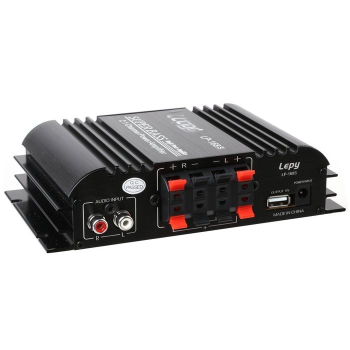 LYWS HI-FI Audio Stereo 2.1 Channel Power Amplifier 40W x2 + 68W x 1RMS With Adapter LP-168S N3
