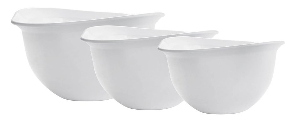 Cuisipro Mixing Bowl Set, 3-Piece, White