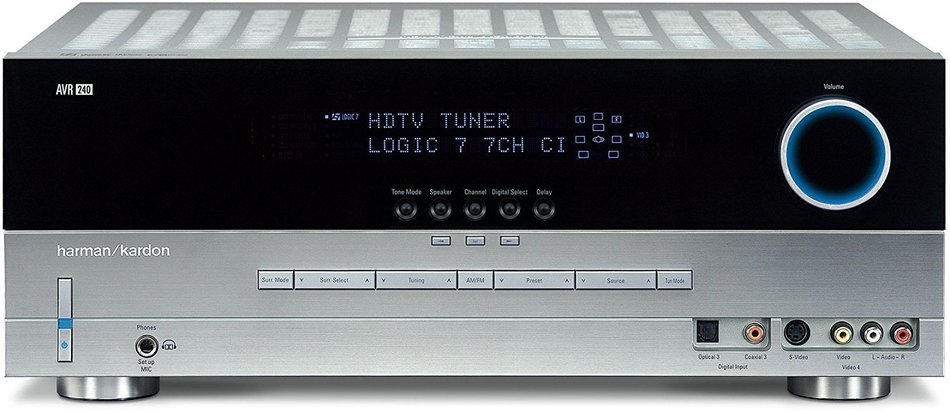 Harman Kardon AVR 240 7.1-Channel A/V Receiver, Silver (Discontinued by Manufacturer) N2