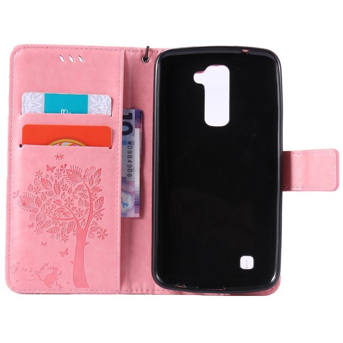 LG K10 Case, LG K10 Wallet Case,PHEZEN Cute Bear Don't Touch My Phone Design PU Leather Wallet Case Stand Flip... N124