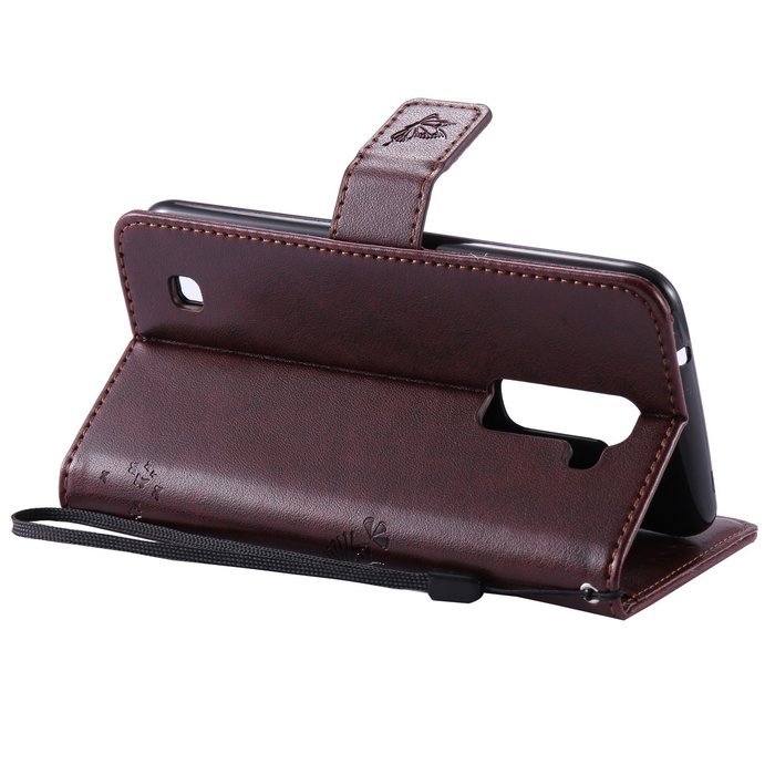 LG K10 Case, LG K10 Wallet Case,PHEZEN Cute Bear Don't Touch My Phone Design PU Leather Wallet Case Stand Flip... N129