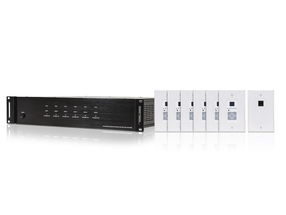 Monoprice 6 Zone Home Audio Multizone Controller and Amplifier Kit (110761)