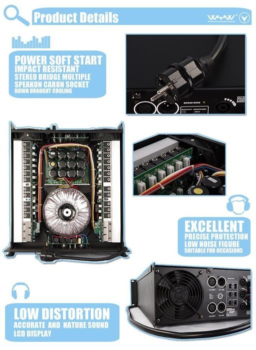 MJ7150 2.0 speaker power amplifier made in china N3
