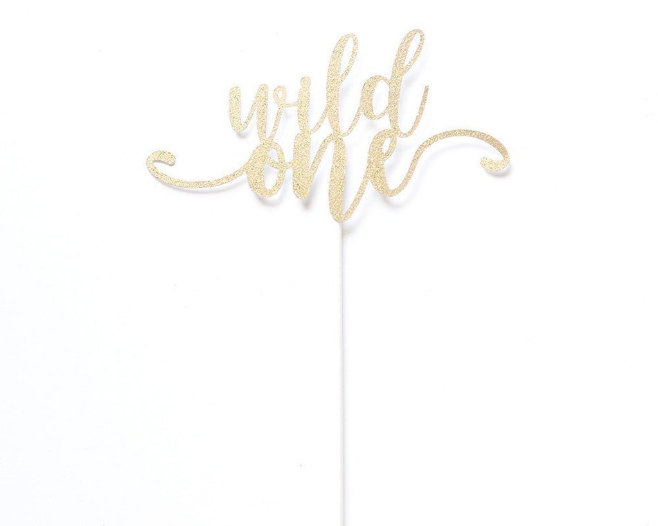 Wild One Cake Topper - Any Color Glitter