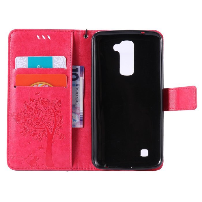 LG K10 Case, LG K10 Wallet Case,PHEZEN Cute Bear Don't Touch My Phone Design PU Leather Wallet Case Stand Flip... N133