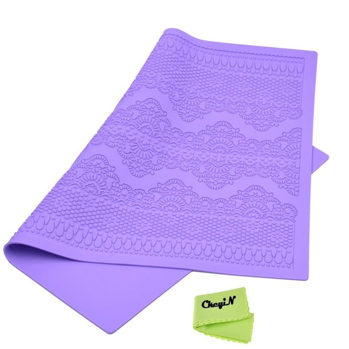 Ckeyin &reg; Food Grade Silicone Lace Pad Mold Mould for Fondant Cake Soap Making Baking Tool Chocolate Candy DIY...