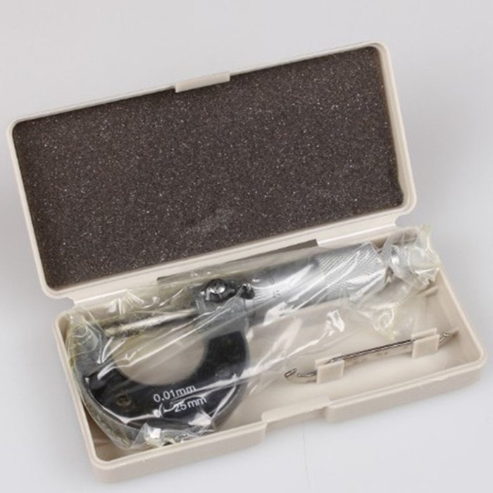 Ingdy(TM) Hot B 0-25mm 0.01mm Gauge Outside Metric Micrometer Tool With Metal For Mechanist Caliper Tool New N4
