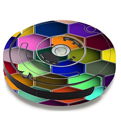 Skin Decal Vinyl Wrap For IRobot Roomba 650 655 Vacuum / Colorful Octagon Pattern