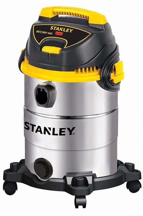 Stanley Wet/Dry Vacuum, 5 Gallon, 4 Horsepower, Stainless Steel Tank N14