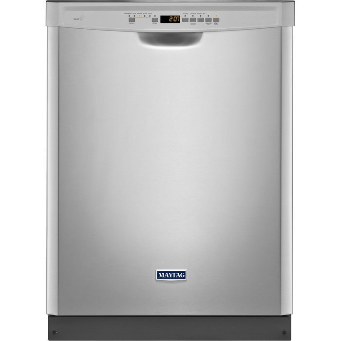 24" 50 dBA Control Dishwasher with 4-Blade Finish: Monochromatic Stainless Steel