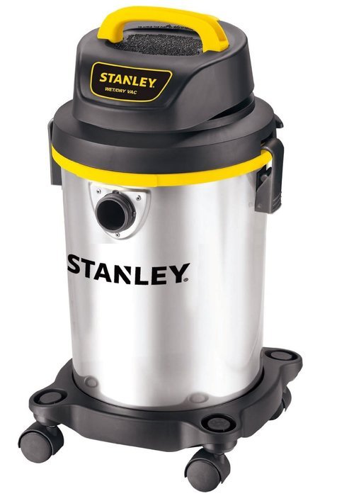 Stanley Wet/Dry Vacuum, 5 Gallon, 4 Horsepower, Stainless Steel Tank N16
