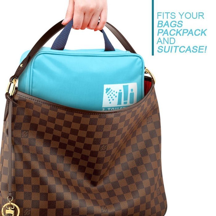 My Toiletries Bag Mini | Excellent Travel Case/Organizer With Interior Side Pockets | Premium Waterproof Polyester...