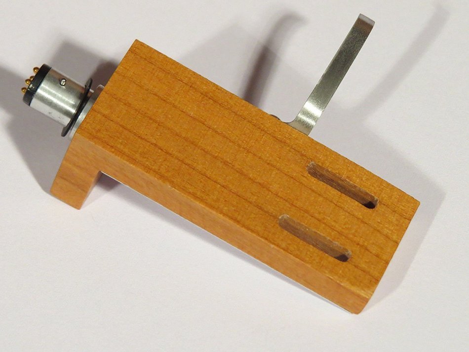 Cherry Wood Turntable Headshell with OFC gold clip cartridge leads SME REGA THORENS