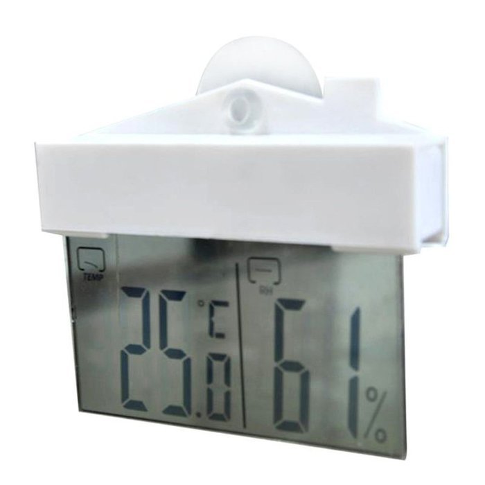 Balight NEW Adsorbable Indoor/Outdoor Thermometer Temperature Hygrometer Weather Station Digital LCD Window N8