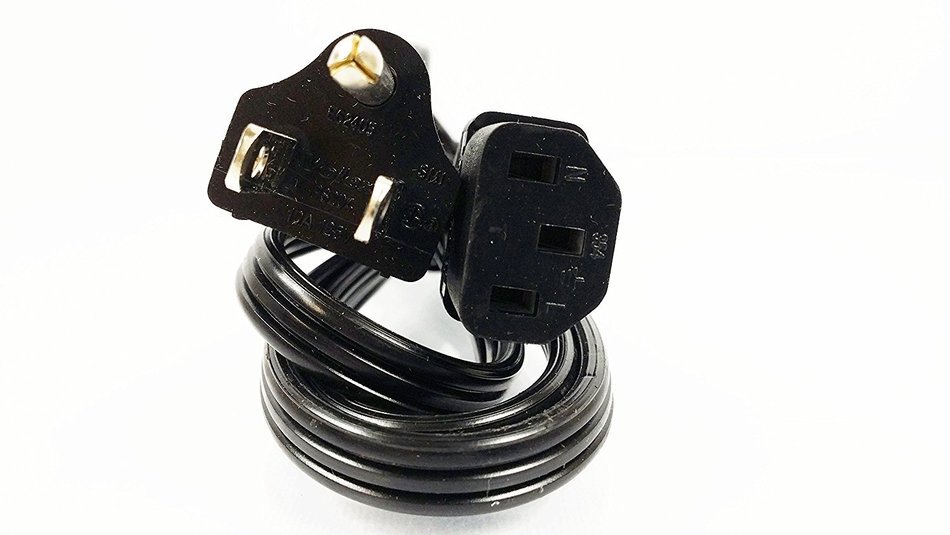 Dell 3-Prong Computer Power Supply Cord For Computers, & Monitors - Standard US Outlet (YVL-PN-1874571) N2