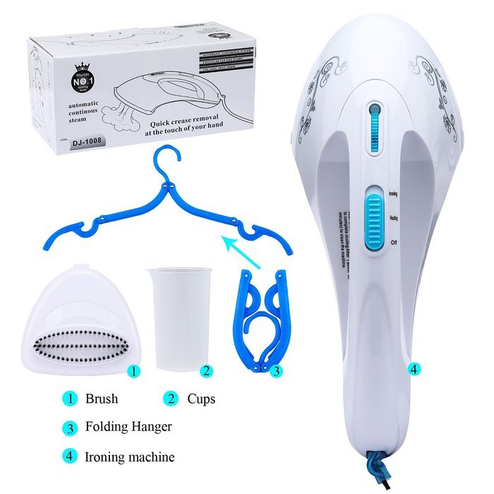 [Upgraded Version]Mini Garment Steamer Portable Fabric Steamer, Electric Steam Iron Brush, Electric Steamer, Automatic... N7
