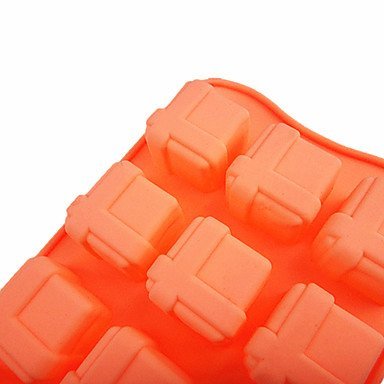 Sher Silicone 15 Holes Gift Boxes Shape Chocolate Tray for Festivals(Color Randoms)