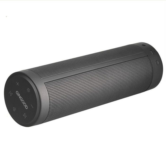 GINGOOD Touch Wireless Bluetooth V4.0 Portable Speaker with Colorful Pulsating LED Lights Silver N9