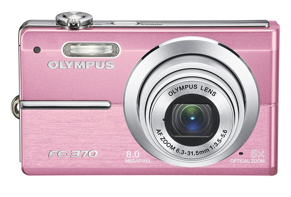 Olympus FE370 8MP Digital Camera with 5x Optical Dual Image Stabilized Zoom (Pink) N10
