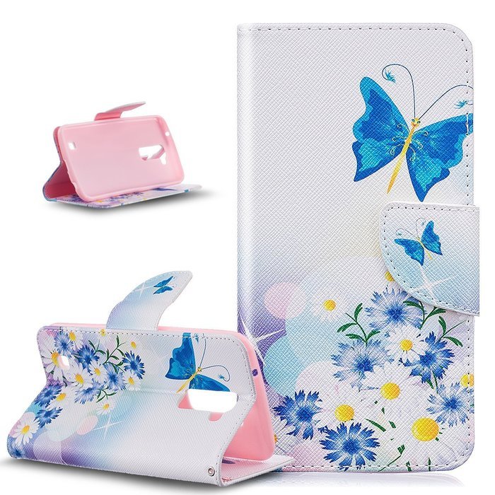 LG K10 Case,LG K10 Cover,ikasus Colorful Painted Premium PU Leather Fold Wallet Pouch Case Flip Stand Credit Card... N29
