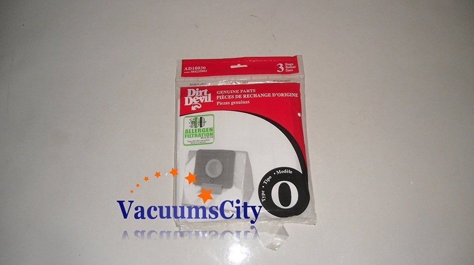 Dirt Devil Allergen Filter Type O Bags 3 Pk Genuine Part # AD10030, 304235002