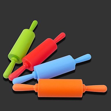 Y&XL&H Mini Silicone Rolling Pin Dia.4.3cm x L 22cm Food Safe Silicone Material Random Colors