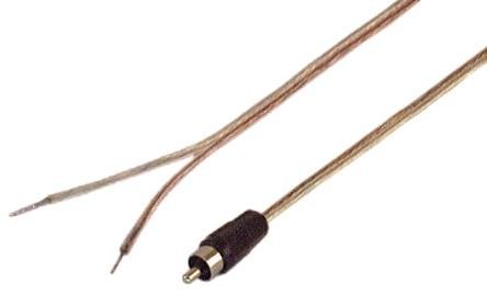 IEC 18 AWG 6' Speaker Wire with RCA Male Cable - Black