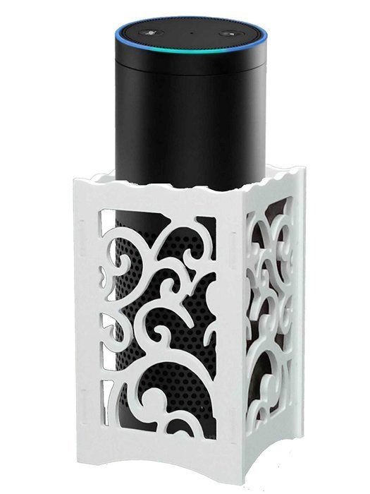 speaker stand d&eacute;cor guard for amazon echo alexa speaker and other bluetoothe speakers white N8
