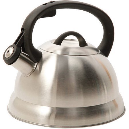 Mr. Coffee Flintshire 1.75 qt Stainless Steel Whistling Tea Kettle, 91407.02