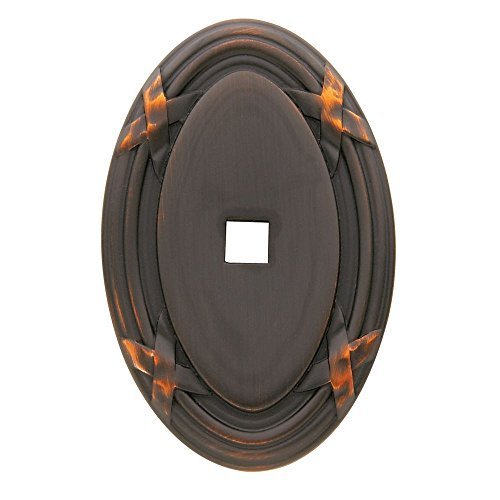 Baldwin 4619112 Oval Edinburgh Cabinet Back Plate, Aged Bronze by Baldwin