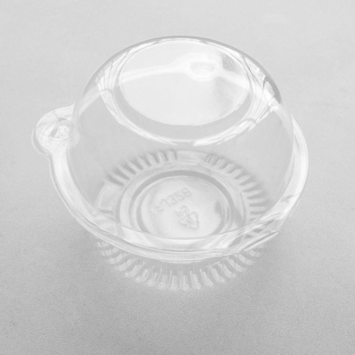 Clear Jumbo Cupcake Container Pods for Desserts with Sticker Labels (100 PCS/Pack)