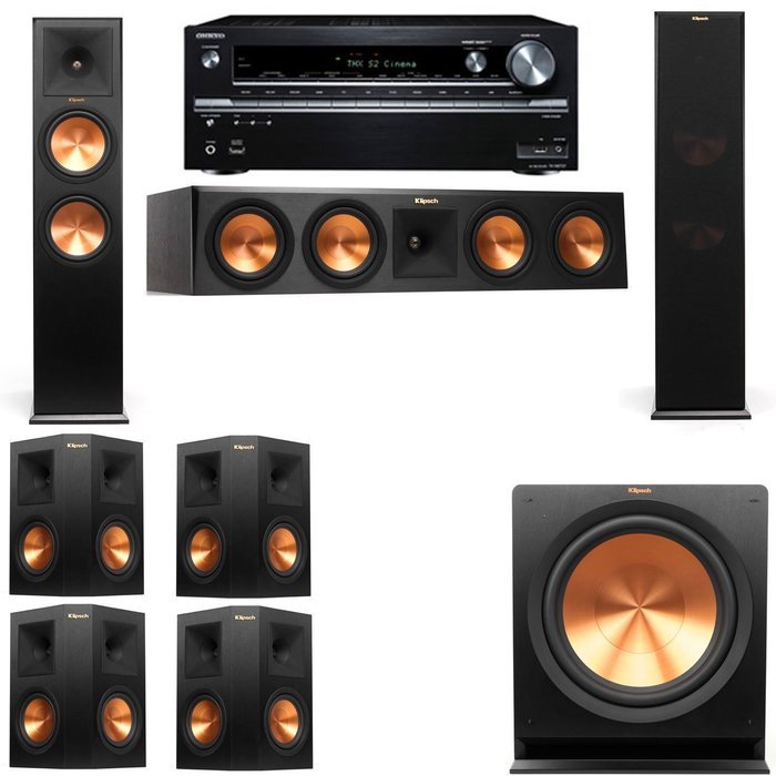Klipsch RP-280F Tower Speakers-RP-450C-R112SW-7.1-Pioneer Elite SC-85
