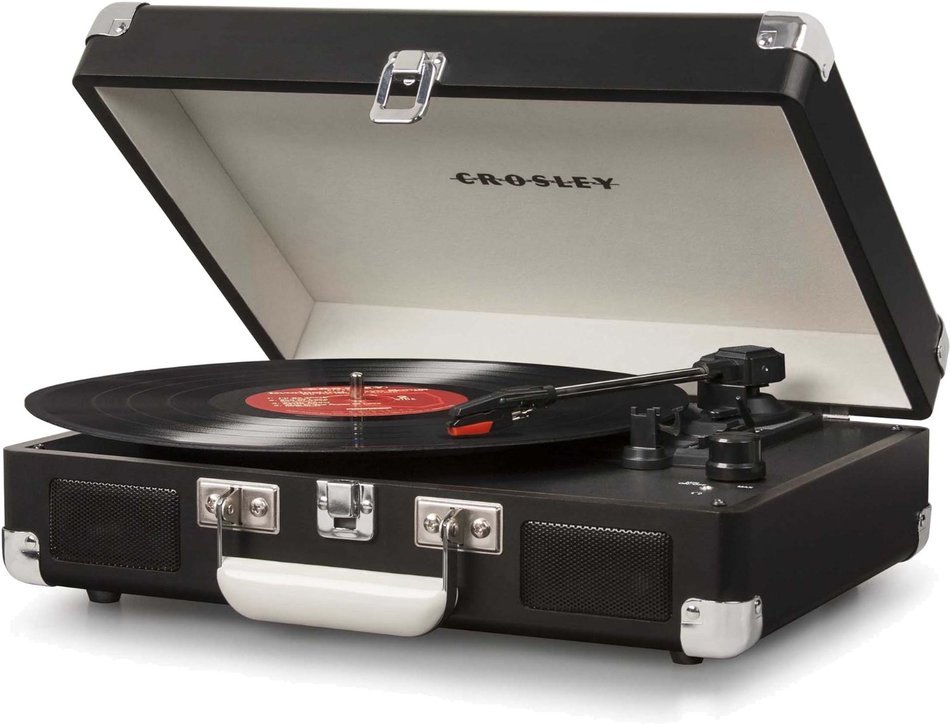 Crosley CR8005D-PI Cruiser Deluxe Portable 3-Speed Turntable with Bluetooth, Pink N47