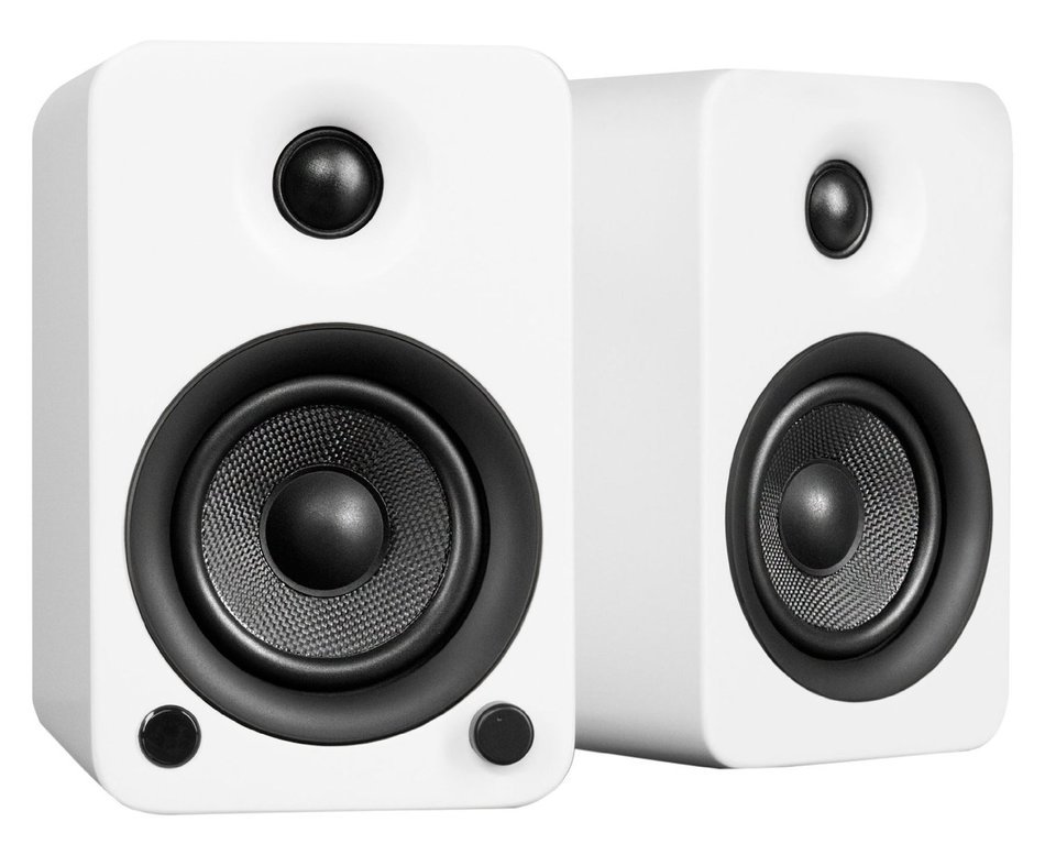 Kanto YU3 4" 2-Way Powered Bookshelf Speakers with aptX Bluetooth 4.0 - Matte White (YU3MW) N13