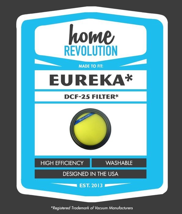 Eureka DCF-25 Home Revolution Brand Filter; Replacement Made To Fit Eureka DCF25, Fits Endeavor NLS 5400 Series...