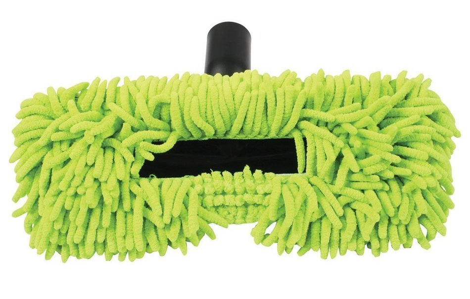 Cen-Tec Systems 55871 Vacuum Mophead Nozzle with Green Microfiber Dust Fringe N2