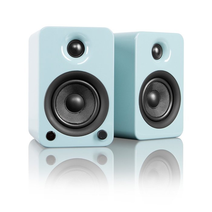 Kanto YU3 4" 2-Way Powered Bookshelf Speakers with aptX Bluetooth 4.0 - Matte White (YU3MW) N15